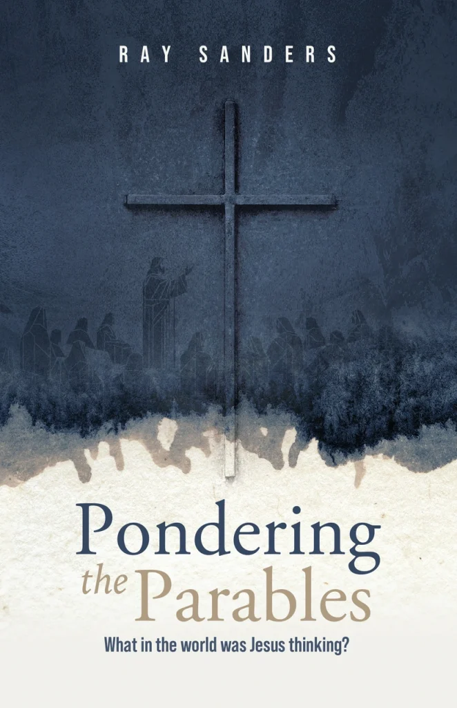 Book cover featuring cross, figures, title.